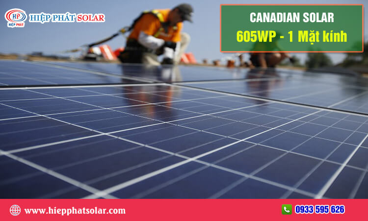 Canadian Solar 605WP – 1 Mặt Kính